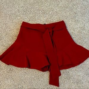 NEW Red Zara Mini Flare Skirt